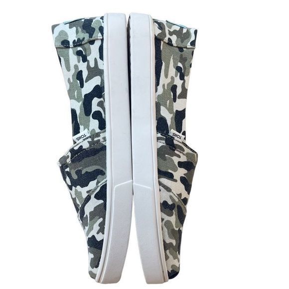 NEW Toms Dirty Olive Camouflage Print Women’s Alpargata Slip-On — SZ 6 - Picture 6 of 11